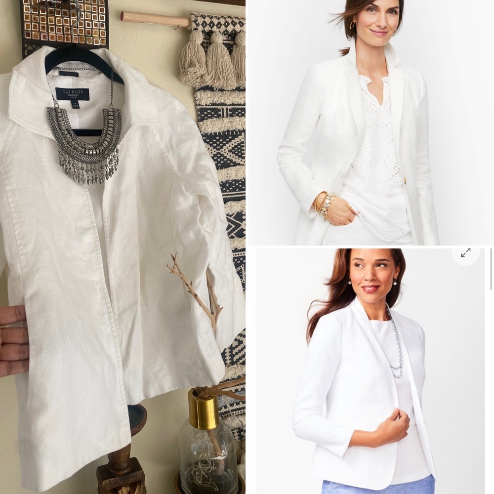 Talbots 100% Linen blazer super classy